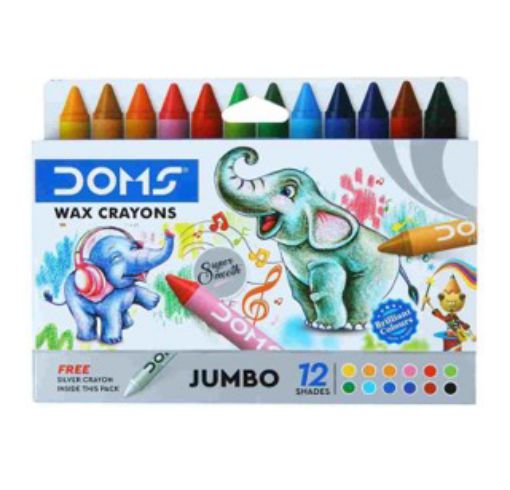 Picture of DOMS WAX CRAYON JUMBO 90 MM X 12  3468