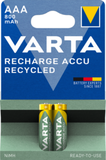 Picture of VARTA RECYCLED RECHARGEABLE ACCU AAAX2 80