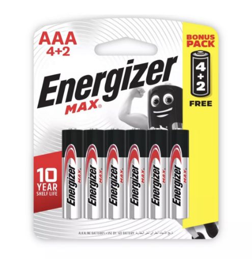 Picture of ENERGIZER MAX AAA X 4 2 FREE