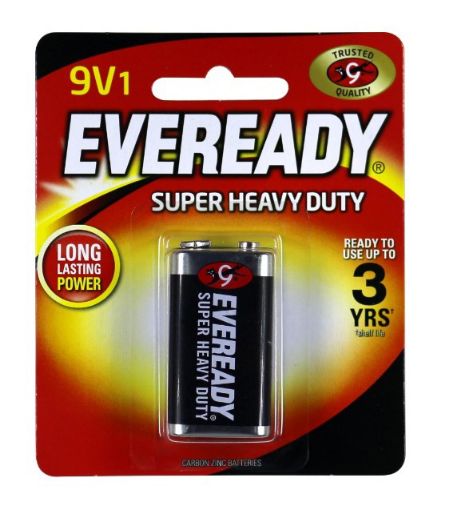Picture of EVEREADY SUPER HEAVY DUTY BLACK 9V X1 1222BP1