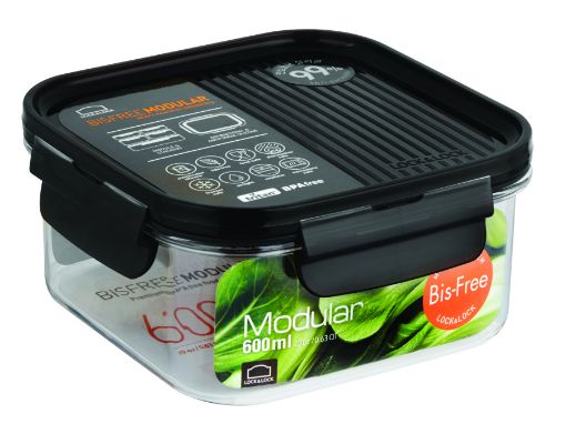Picture of LOCK N LOCK BISFREE MODULAR SQUARE CONTAINER 600ML LBF451