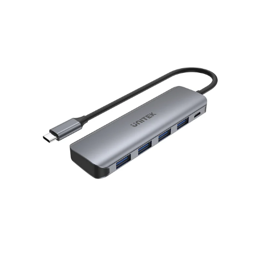 Picture of UNITEK H1107A USB3 1 GEN1 TYPE C HUB 4 PORT USB A  MICRO B POWER PORT SPACE GREY