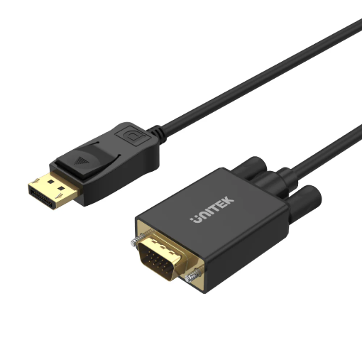 Picture of UNITEK Y 5118F 1 8M  DISPLAYPORT TO VGA MALE CABLE