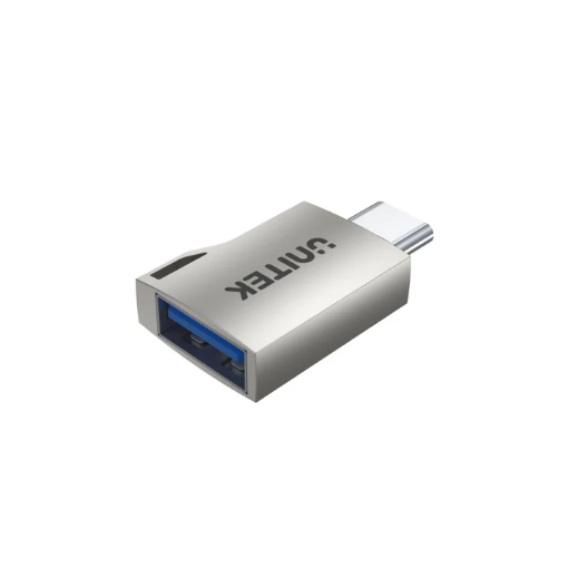 Picture of UNITEK A1034NI USB3 1 TYPE A MALE TO TYPE C FEMALE ADAPTER  SILVER COLOR