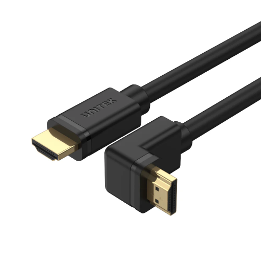 Picture of UNITEK Y C1008 2M HDMI RIGHT ANGLE CABLE WITH 270 DEGREE ELBOW BLACK