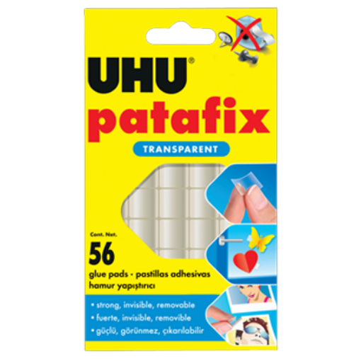 Picture of UHU PATAFIX TRANSPARENT 56 PCS