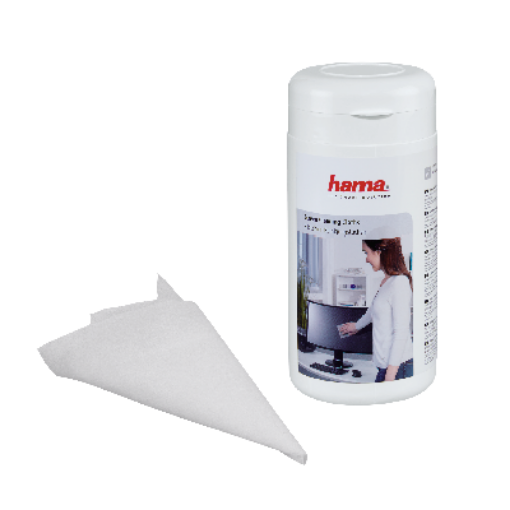 Picture of HAMA SCREEN CLEANING CLOTHS 100 PCS IN DISPENSER TUB