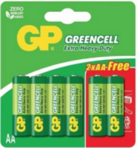 Picture of GP GREEN CELL AA X 4  2 FREE