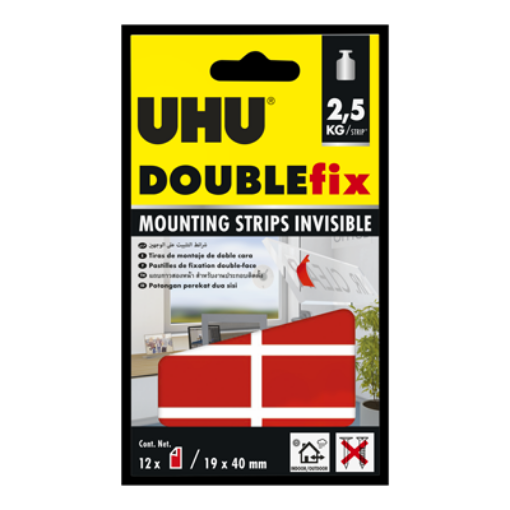 Picture of UHU DOUBLEFIX TRANSPARENT STRIPS