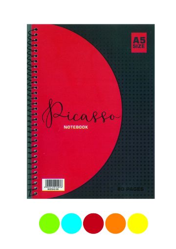 Picture of PICASSO EXERCISE BOOK SPIRAL A5 80P