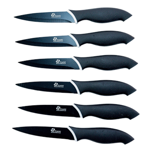 Picture of PRADEL 6 COUTEAUX LAMES NOIR