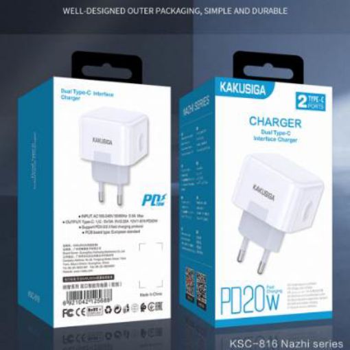 Picture of KAKUSIGA CHARGER DUAL TYPE C PD20W KSC 816