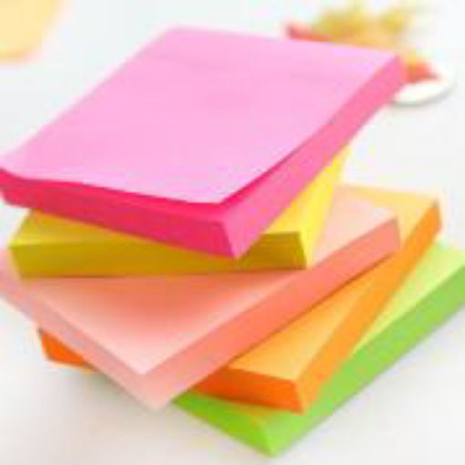 Picture of STICKY NOTES 3X3 INCH 100 SHEET  5BRIGHT COLS BKESNB3X3  5