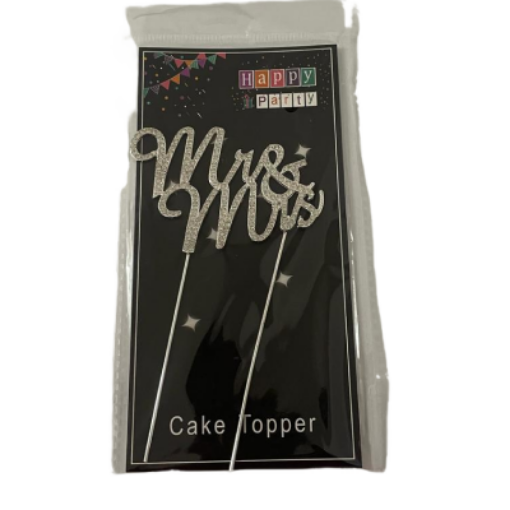 Picture of ACRY CAKE TOPPER 17CM MR MRS