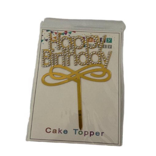 Picture of ACRY CAKE TOPPER 17CM H BIRTHDAY