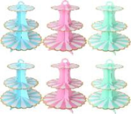 Picture of CUP CAKE STAND 3 FLOOR MIX DESIGN