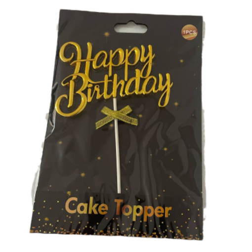 Picture of CAKE TOPPER HAPPY BIRTHDAY 20CM