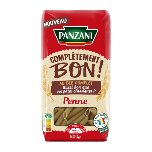 Picture of PANZANI COMPLETEMENT BON AU BLE COMPLET PENNE 500G