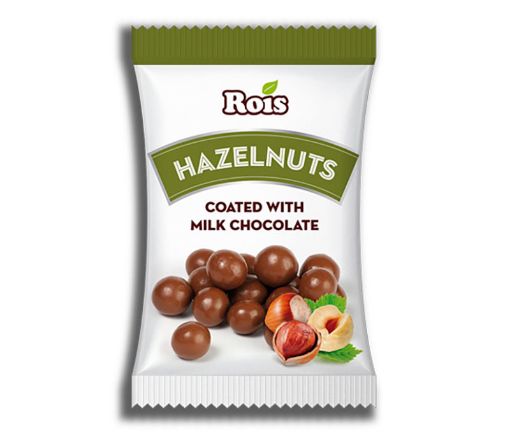 Picture of ROIS MILK CHOCOLATE COATED HAZELNUT 80G