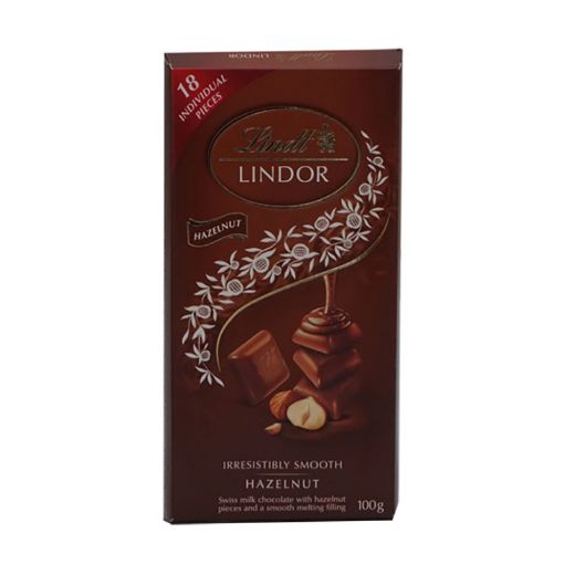 Picture of LINDT LINDOR SINGLE HAZELNUT 100G