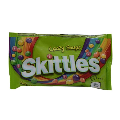 Picture of SKITTLES CRAZY SOUR FLAVOR CANDY 45G