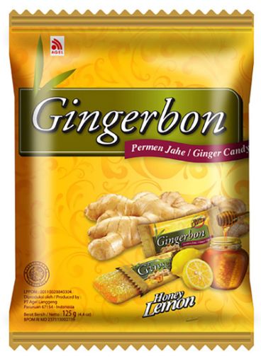 Picture of GINGERBON HONEY LEMON CANDY 125G