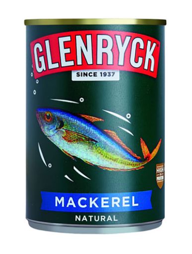 Picture of GLENRYCK MACKEREL NATURAL  BRINE  425G