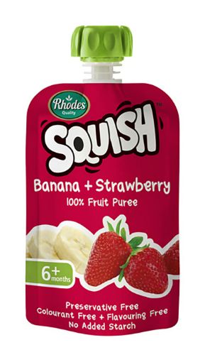 Picture of RHODES SQUISH BANANA STRAWBERRY PUREE 110ML