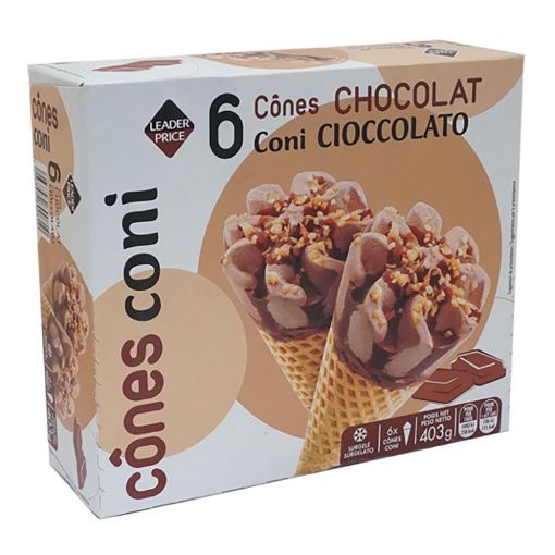 Picture of LEADER PRICE 6 CONES CHOCOLAT 660ML