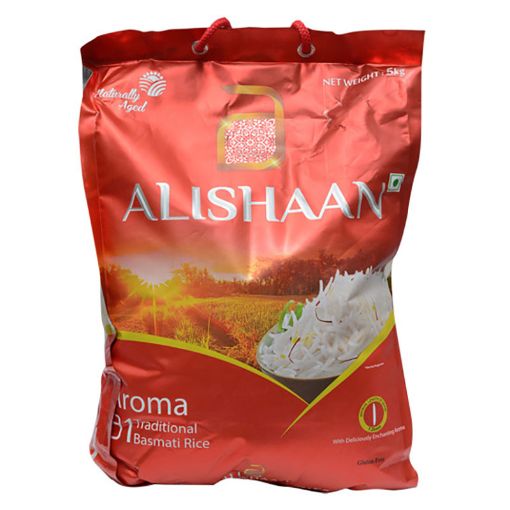 Picture of ALISHAAN AROMA BASMATI RICE 5KG