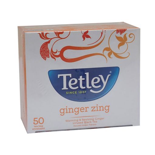 Picture of TETLEY BAG BLACK TEA GINGER ZING X 50