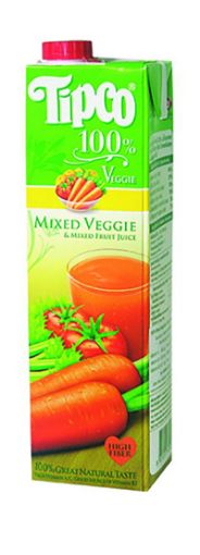 Picture of TIPCO JUICE 100% VEGGI MIXED VEGETABLE AND MIXED FRUIT 1LT