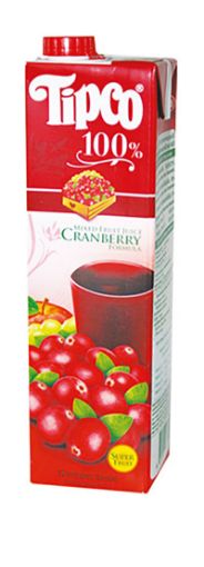 Picture of TIPCO JUICE 100% WELLNESS CRANBERRY AND MIXED FRUIT 1LT