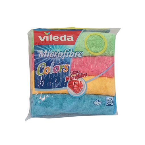 Picture of VILEDA MICROFIBRE COLOURS CLTH X 4