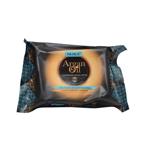 Picture of NUAGE ARGAN OIL CLEANSING FACIAL 25 WIPES