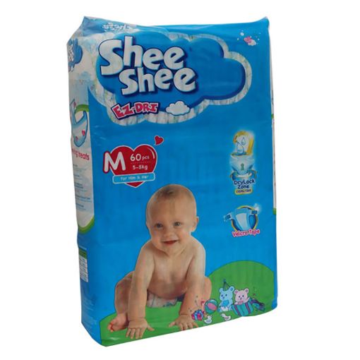 Picture of SHEE SHEE BABY DIAPERS M X 60