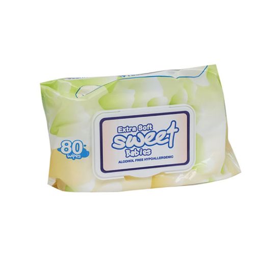 Picture of BABY WIPES SWEET BABIES 80 PER PACK