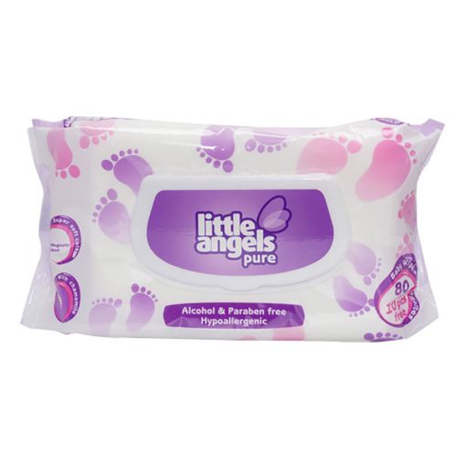 Picture of BABY WIPES LTLE ANGELS X80 +10 FREE PER PACK