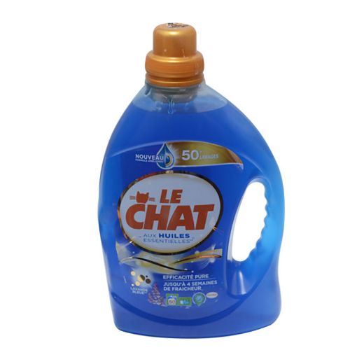 Picture of LE CHAT LESSIVE LIQUIDE MACHINE MACHINE HUILE ESSENTIEL LAVANDE 2 5L