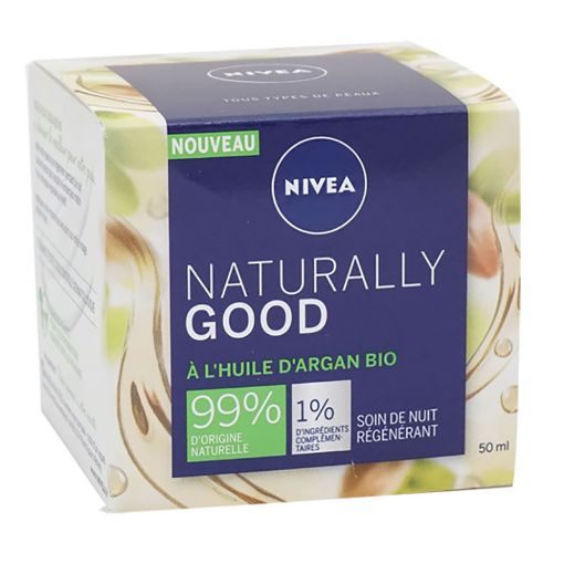 Picture of NIVEA NATUROUGE A LEVRELY GOOD SOIN NUIT REGENERANT HUILE ARGAN BIO 50ML