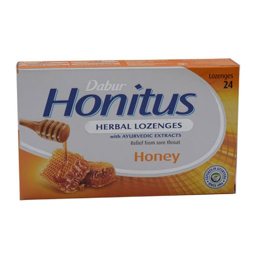 Picture of DABUR HONITUS HERBAL LOZENGES X 24 HONEY