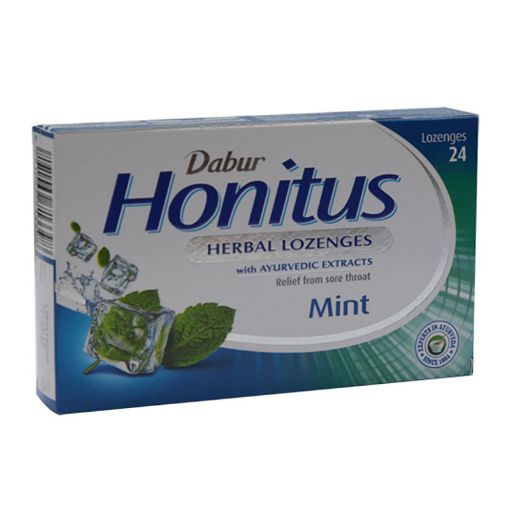 Picture of DABUR HONITUS HERBAL LOZENGES X 24 MINT