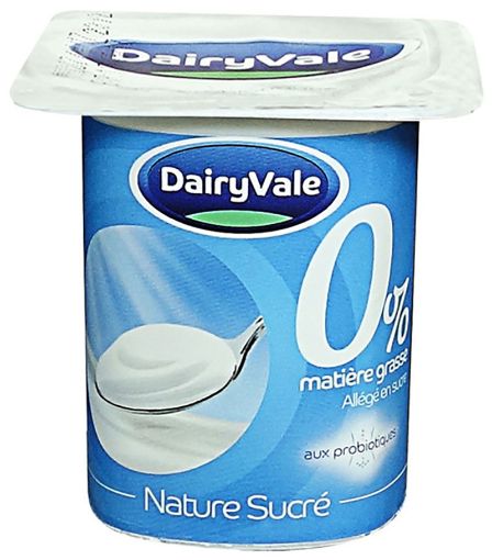 Picture of DAIRYVALE 0% MATIERE GRASSE NATURE SUCRE 100G