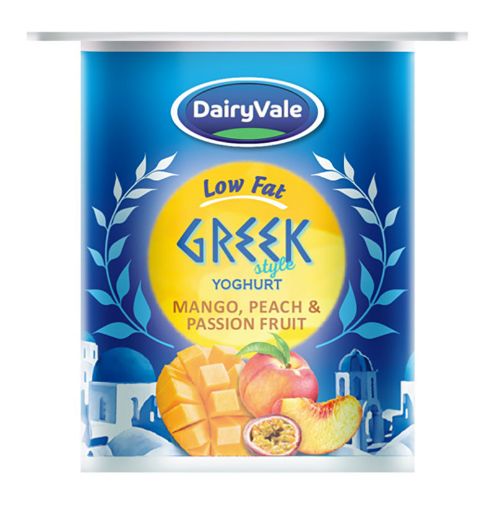 Picture of DAIRYVALE GREEK YOGHURT MANGO, PEACH & PASSION FRUIT 125G