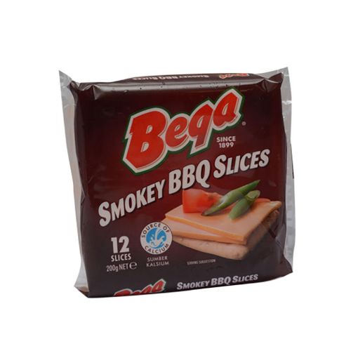 Picture of BEGA SLICE CHEESE SMOKED BBQ 200G