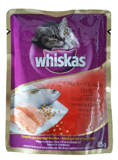 Picture of WHISKAS MACKEREL SALMON 80G