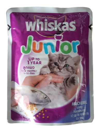 Picture of WHISKAS JUNIOR MACKEREL 80G