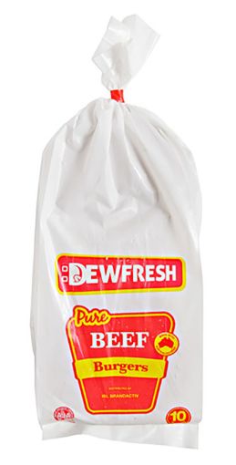 Picture of DEWFRESH BEEF BURGERS X10 500G