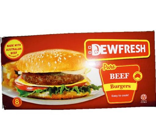 Picture of DEWFRESH BEEF BURGERS BOX X8 400G