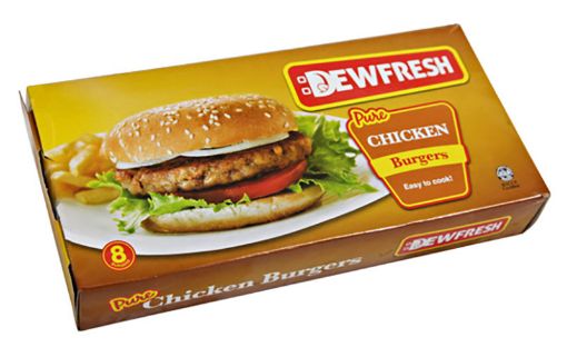 Picture of DEWFRESH CHICKEN BURGER BOX 8 400G